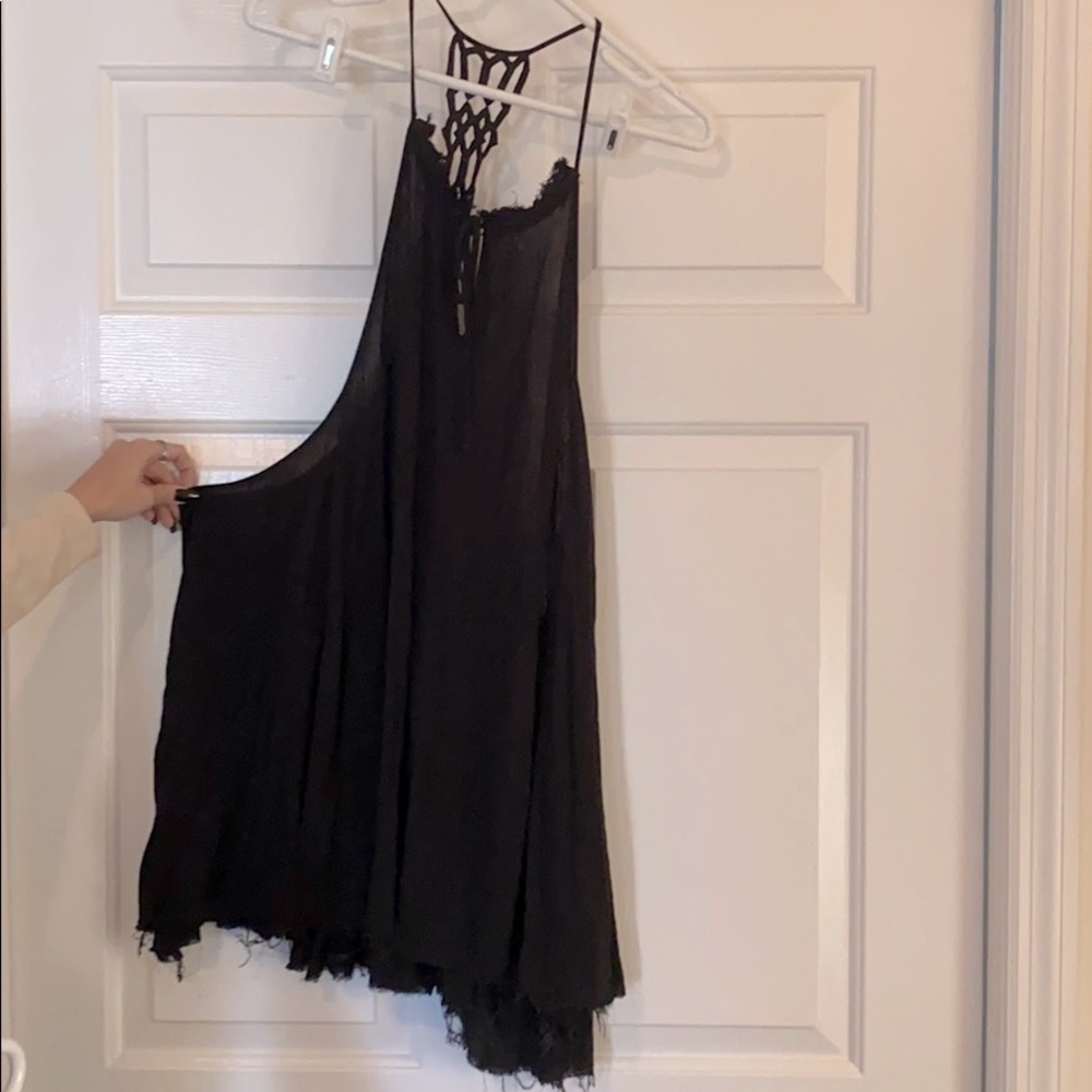 Black beach coverup os